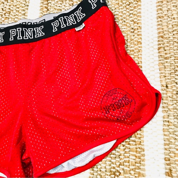 Victoria Secret Pink Arizona sports shorts red basketball yoga college a - Picture 1 of 7